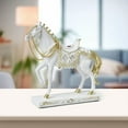 thumbnail image 5 of TISHITA Horse Statue Horse Figurine Collection Creative Resin Horse Ornament Horse Sculpture for Home Bookcase Furniture Table Office White, 5 of 7