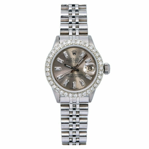 Pre-Owned Rolex Datejust 26MM Grey Diamond Dial With Stainless Steel Jubilee Bracelet