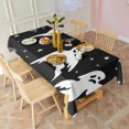 thumbnail image 3 of Black Halloween Ghosts Bats and Stars Rectangle Tablecloth 60"x120",Waterproof Polyester Rectangle Table Cloth, Wipeable Spillproof Polyester Tablecloth for Dining, Camping, Indoor and Outdoor, 3 of 6