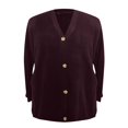 thumbnail image 5 of Ediodpoh Women’s Solid Color Cardigan Sweaters for Women Autumn Winter Versatile Buttons Knit Sweater Red S, 5 of 5
