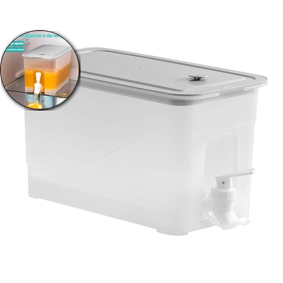 VQPeo Large Capacity Fridge Kettle, Faucet Fruit Infuser Pitcher, Cold Drink Dispenser for Parties