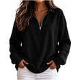 thumbnail image 2 of NominalSnug Sweatshirts for Women Half Zip Long Sleeve Shirts Collared Ribbed Knit Pullover Tops 2026, 2 of 8