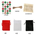 thumbnail image 3 of Donemore Christmas Advent Calendar 2024, 24 Days Hanging Advent Calendars Candy Linen Gift Bags DIY Xmas Countdown Christmas Decorations for Kids Wall Home Office Holiday Decor, 3 of 7
