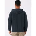 thumbnail image 3 of DARING DIVA Long Sleeve Jacquard Pullover Hooded Sweatshirts L Navy Blue, 3 of 7