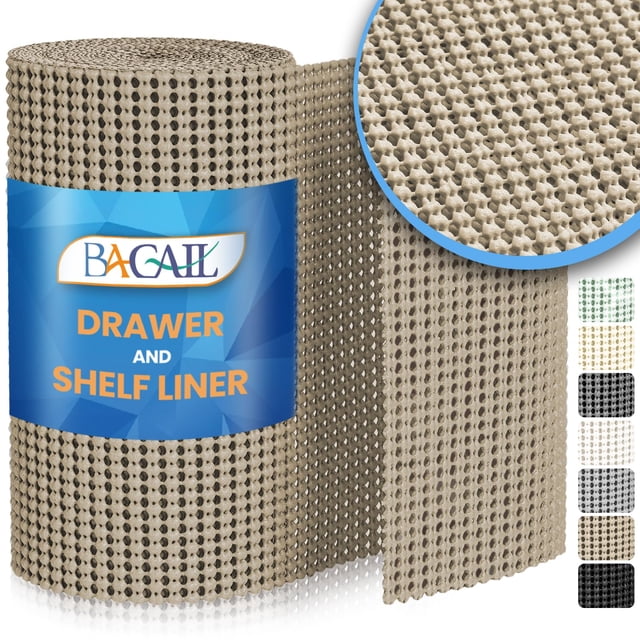 Shelf Liner BAGAIL para cajones y estantes de 30 pies para cocina, color beige