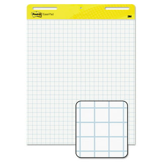 Post-it Super Sticky Easel Pad, With 1 Grid Lines, 25 x 30, White, Pad  Of 30 Sheets