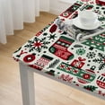 thumbnail image 4 of BANET ChristmasTablecloth, Merry Christmas Words Ceremony Theme Design Borders, Circle Table Cloth Cover for Dining Room Kitchen Decoration, 4 of 7