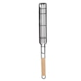 thumbnail image 4 of Outdoor BBQ Grilling Grate, Portable Iron Lockable Kabob Grilling Baskets Easy To Use Non Messy Wood Handle  For Picnicking For Vegetable Wood Color,Red, 4 of 8
