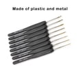 thumbnail image 5 of Tssuoun 8pcs Knitting Crochet Tool Set with Soft Handle and Hook Black Kntting Tool, 5 of 7