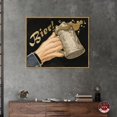 German Beer Canvas Motivational Quotes For Men Print By Notoriart, Gold
