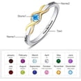 thumbnail image 2 of JQUEEN Infinity Custom Rings with 1 Birthstone for Her Simulated Birthstone 925 Sterling Silver Engraved Rings for Women Eternity Wedding Band Cubic Zirconia Engagement Promise Ring, 2 of 5