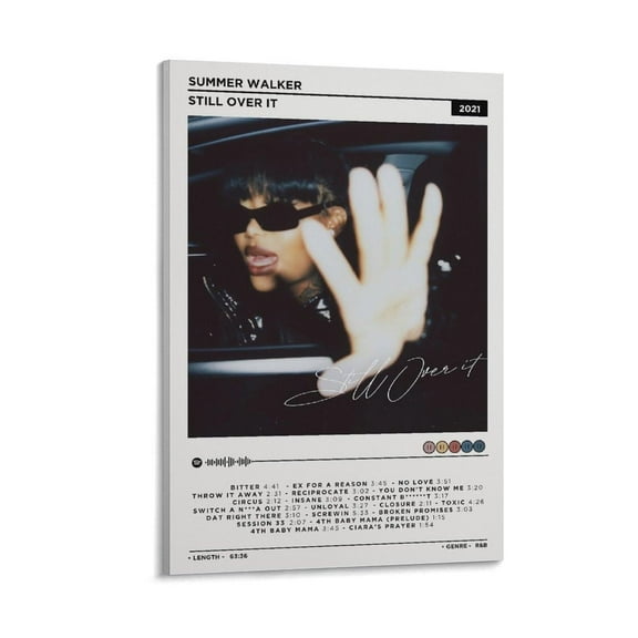 Summer Walker - Still Over It Album Poster Canvas Poster Wall Art Decor Print Picture Paintings for Living Room Bedroom Decoration