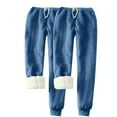 thumbnail image 2 of Otvok 2Pcs Home Sweatpants for Women Casual Solid Color Sanitary Pants Loose Trousers, 2 of 6