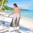 thumbnail image 7 of FORMRS Womens Long Sarong Beach Wrap Semi-Sheer Bikini Skirt Bathing Swimsuit Cover Up, Cartoon Christmas Trees, 7 of 7