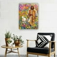 thumbnail image 3 of Jesus and Lamb Canvas Wall Art Jesus Walking Through Flowers Poster Prints Painting Artwork Canvas Pictures Print Kitchen Modern Farmhouse Decor, 3 of 6