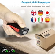 NETUM Bluetooth Mini 2D Barcode Scanner, 3-in-1 Pocket Automatic Wireless QR Bar Code Scanning Work with Windows, Android, iOS, Tablets or Computers - C990