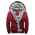 thumbnail image 4 of LpwkSSA Men's Winter Casual Solid Color Hooded Coats Long Sleeve Light Weight Zipper Pocket Jacket Comfort Outwear Red XL, 4 of 7