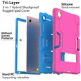 thumbnail image 3 of Allytech Galaxy Tab A8 10.5" Case SM-X200 X205 X207, Heavy Duty Protection Hybrid Rugged Shockproof Kickstand Kids Childreen Proof Cover for Sasmung Galaxy Tab A8 10.5-Inch X200 - Rose+Blue, 3 of 7
