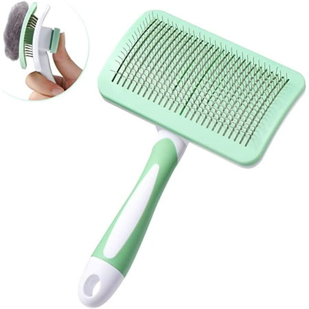 Qianli Green Cat and Dog Brush, Cat Brush, Self-Cleaning Brush for Pets