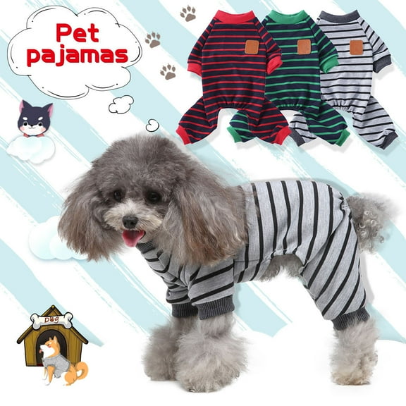 Pet Pajamas, Home Clothes for Pets, Leather and Knitted Pajamas for Dogs and Cats,New Release,Vsgery,Polyester,Green