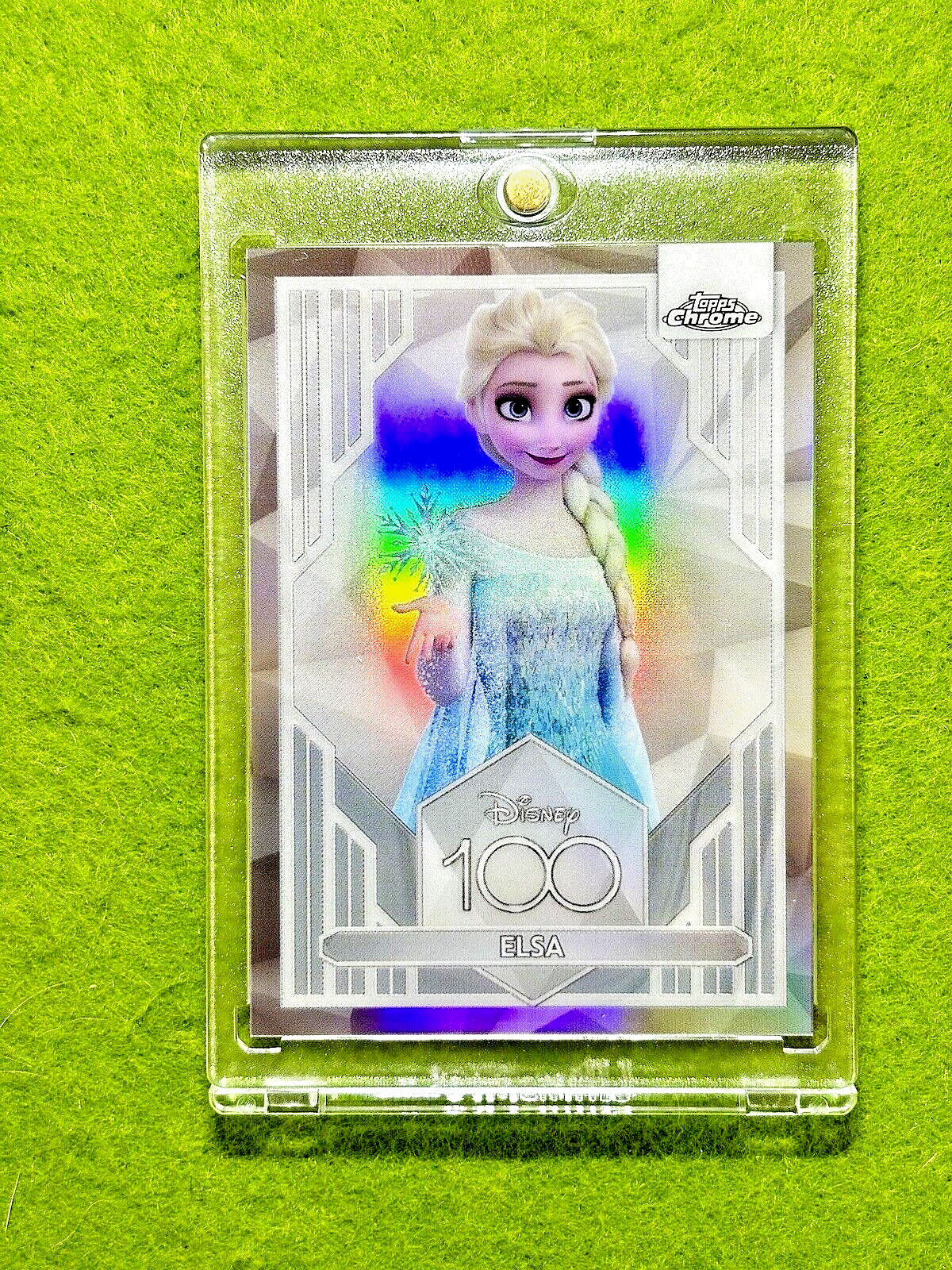 ELSA from FROZEN Disney 100 REFRACTOR CARD 2023 Topps Chrome LORCANA USA SELLER