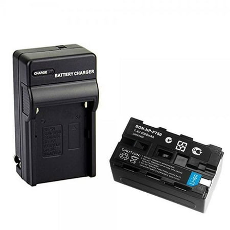 Sonic Recharge D&F Li-ion Replacement Battery and Recharge Charger Compatible with Sony NP-F750 NP-F770 Camcorder LED Video Light ()