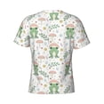 thumbnail image 6 of Vsdgher Frog and Mushrooms Print Men's Dry Fit Mesh Athletic Shirts Moisture Wicking Tennis T-Shirt Tops, 6 of 9