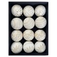 thumbnail image 2 of Eolstice Set of 12 Christmas Hanging Ornaments, 3.15 Inch Antique Ball Decoration, Boxed Vintage Holiday Tree Decor for Indoor Home Display, 2 of 6