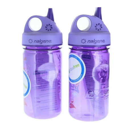 Nalgene Grip N-gulp - Nalgene Grip N Gulp Bot 2-Pk Hoot Purple Unisex Sports Water Bottles