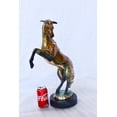 thumbnail image 3 of Nifao Colored rearing horse bronze statue – Home Decor Sculpture, 14"L x 7"W x 21"H, 3 of 11