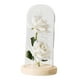 thumbnail image 4 of Centro de mesa con arreglo floral y flores artificiales iluminadas para San Valentín Blanco, 4 of 9
