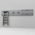 thumbnail image 4 of RST Brands Flow Wall 8 PC Plastic Slatwall Shelf Hook Storage Set - Silver., 4 of 7