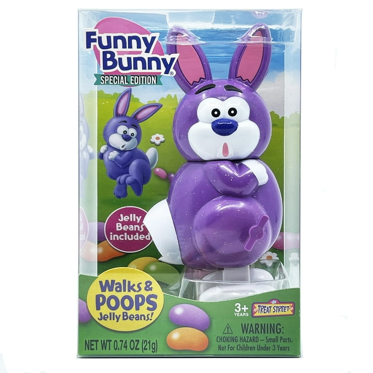 Treat Street Funny Bunny Walking Jelly Bean Dispenser, Easter
