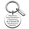 thumbnail image 1 of Gracias Entrenador Regalos para Hombres Mujeres Llavero Llavero Detrás de cada jugador que cree en sí mismo es un entrenador que creyó en ellos Primer entrenador de fútbol y rugby, 1 of 1