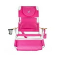 thumbnail image 4 of Ostrich Deluxe 3in1 Padded Sports Chair & Chaise Beach Lounger, Pink, 4 of 12