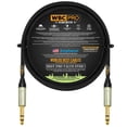 thumbnail image 1 of Cable estéreo TRS WBC-PRO-Quad negro flexible ultra silencioso con conectores Amphenol oro 6,35 mm, 1 of 7