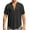 Black, variant on Afdoent Shirt For Men Male Spring Summer Solid Color Tie Up Collar Short Sleeve Shirt Top Casual Vacation Top
