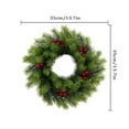 thumbnail image 3 of EWASWON Christmas 7.5 Inch Artificial Christmas Wreath with Pine Needles & Red Berries - Hanging Door Decor for Home Holiday Decoration, 3 of 5