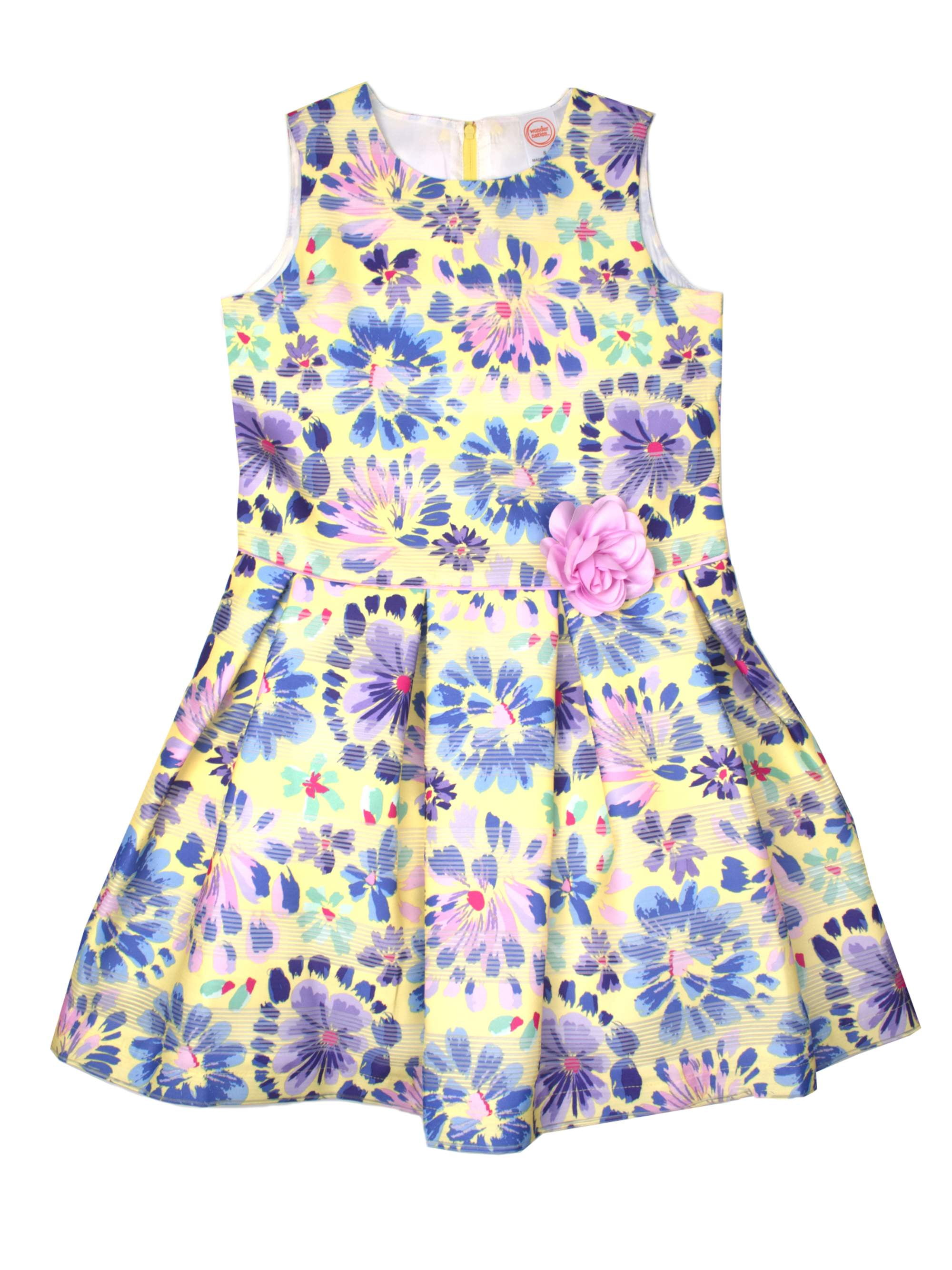 Printed Stripe Organza Easter Dress (Little Girls, Big Girls & Big