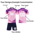 thumbnail image 4 of Custom Football Kit Set for Adult and Child, Name Number Team Logo DIY Family Match Personalized Jersey Shirt Shorts Set, Dad and Son Matching Outfits Purple S, 4 of 6