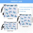 thumbnail image 3 of 3 Pack Reusable Food Storage Bags Eco-Friendly Food-Grade EVA Film Material Suitable for Lunches Picnics Travel and Work Cute Light Blue Bows Pattern, 3 of 8