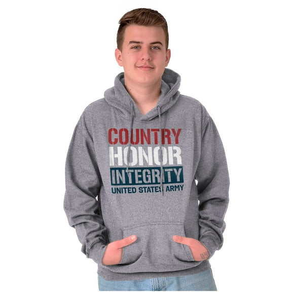 US Army Country Honor Integrity Hoodie Sweatshirt Women Men Brisco Brands S
