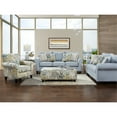 thumbnail image 2 of Southern Home Furnishings Labyrinth Sky Fabric Sleeper Sofa in Blue, 2 of 7