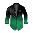 thumbnail image 2 of Blusa y camisa de manga larga con cuello vuelto para hombre, informal, a la moda, con botones, estampado degradado, camisa de manga larga con cuello vuelto, blusa de poliéster para hombre, 2 of 3
