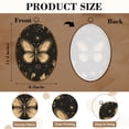 thumbnail image 3 of Canvas Wall Art Boho Butterfly Moon Flower Botanical Plant Floral Vintage Aesthetic Oval Framed Canvas Prints Vintage Wall Hanging Decor for Home Office Nursery Family Gift 8.6"x11.4", 3 of 7