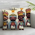 thumbnail image 3 of Feliz Dia de Reyes Throw Pillow Cover, Holy King Birthday Holiday Cushion Case Decoration for Sofa Couch, 3 of 5