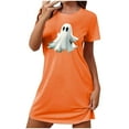 thumbnail image 1 of Camisón corto de talla grande para mujer, camisón de manga corta con estampado de pecho a la moda, camisón para mujer, 1 of 2
