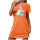 thumbnail image 1 of Camisón corto de talla grande para mujer, camisón de manga corta con estampado de pecho a la moda, camisón para mujer, 1 of 2