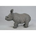 thumbnail image 2 of Hi-Line Gifts Standing Baby Rhino Outdoor Garden Statue - 20.25", 2 of 5