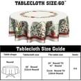 thumbnail image 2 of Merry Christmas Flowers Round Tablecloth Winter Red Flowers and Leaf Table Cloth 60 Inch Christmas Decor Holiday Xmas Table Cover Winter Tablecloth Reusable for Kitchen Dining Home Outdoor Decor, 2 of 8